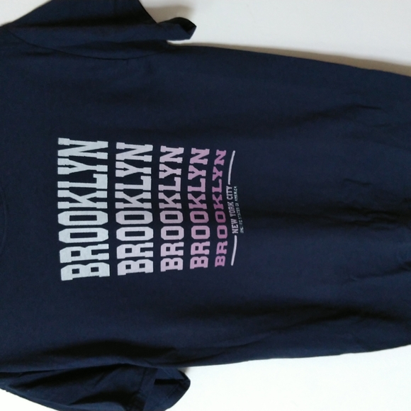 Brooklyn Short Sleeve Crew Neck Navy Blue T-Shirt - Picture 5 of 5